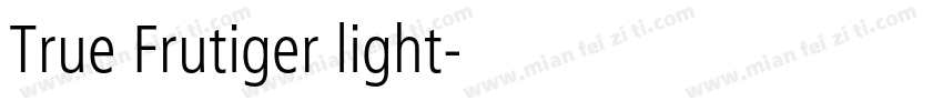True Frutiger light字体转换